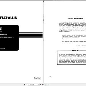 Fiat Allis Crawler Tractor 41 B Engine Related Components Service Manual 73127548 (1)