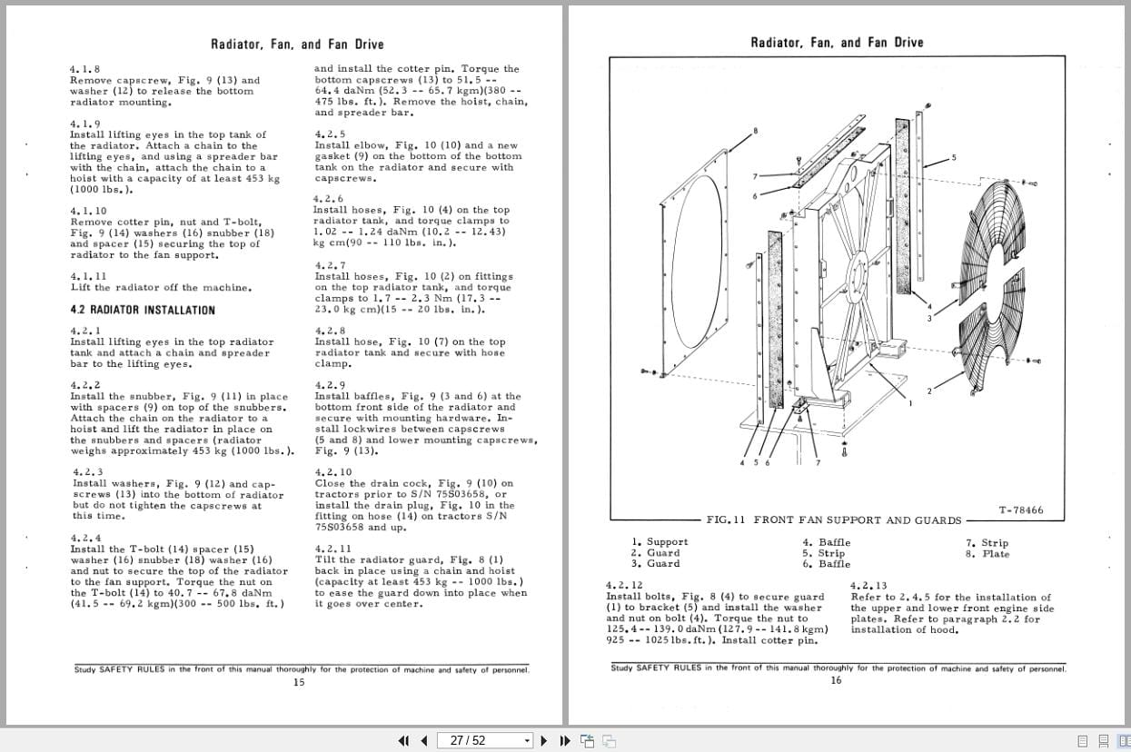 Fiat Allis Crawler Tractor 41 B Engine Related Components Service Manual 73127548 (2)