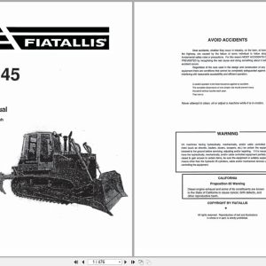 Fiat Allis Crawler Tractor FD145 Service Manual 60406580 (1)