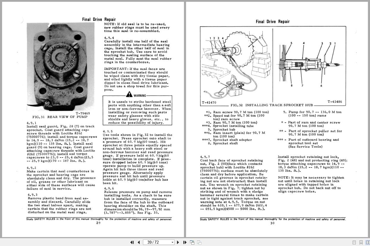 Fiat Allis Crawler Tractor FD30 Final Drives Service Manual 73127701 (2)