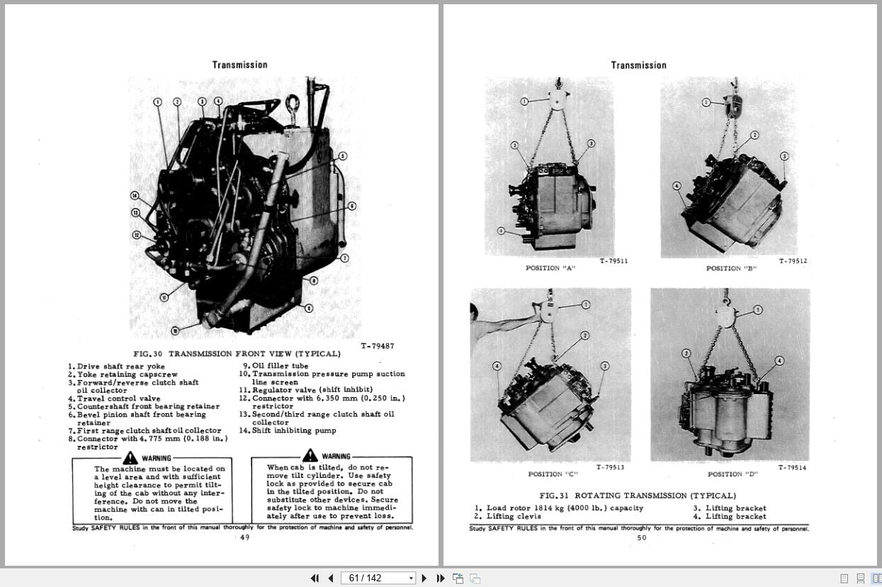 Fiat Allis Crawler Tractor FD30 Transmission Service Manual 73127703 (2)