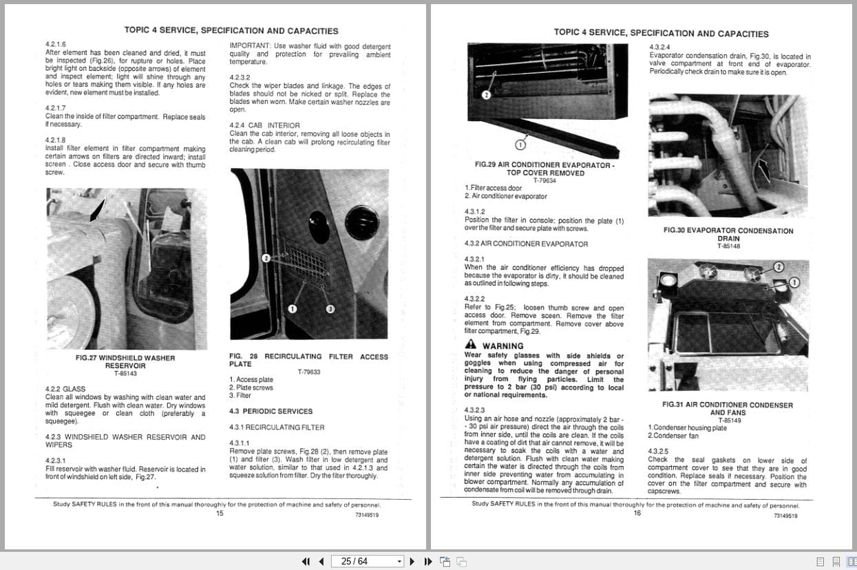 Fiat Allis Crawler Tractor FD40 Cab Service Manual 73149519 (2)