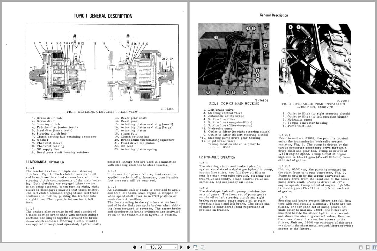 Fiat Allis Crawler Tractor HD 41 HD41 B Steering Clutches and Brakes Service Manual 70696024 (2)