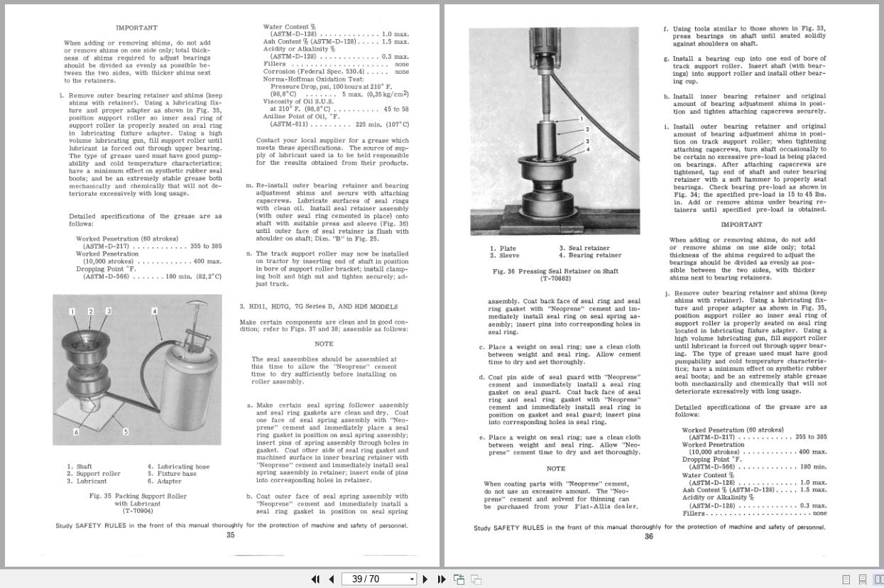 Fiat Allis Crawler Tractor HD 6 to 21G Service Manual 73121214 (2)