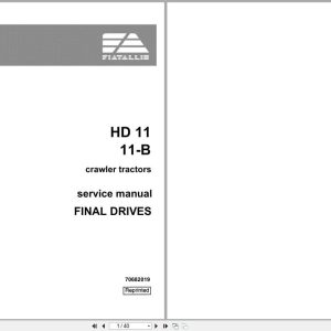 Fiat Allis Crawler Tractor HD11 HD11 B Final Drives Service Manual 70682019 (1)