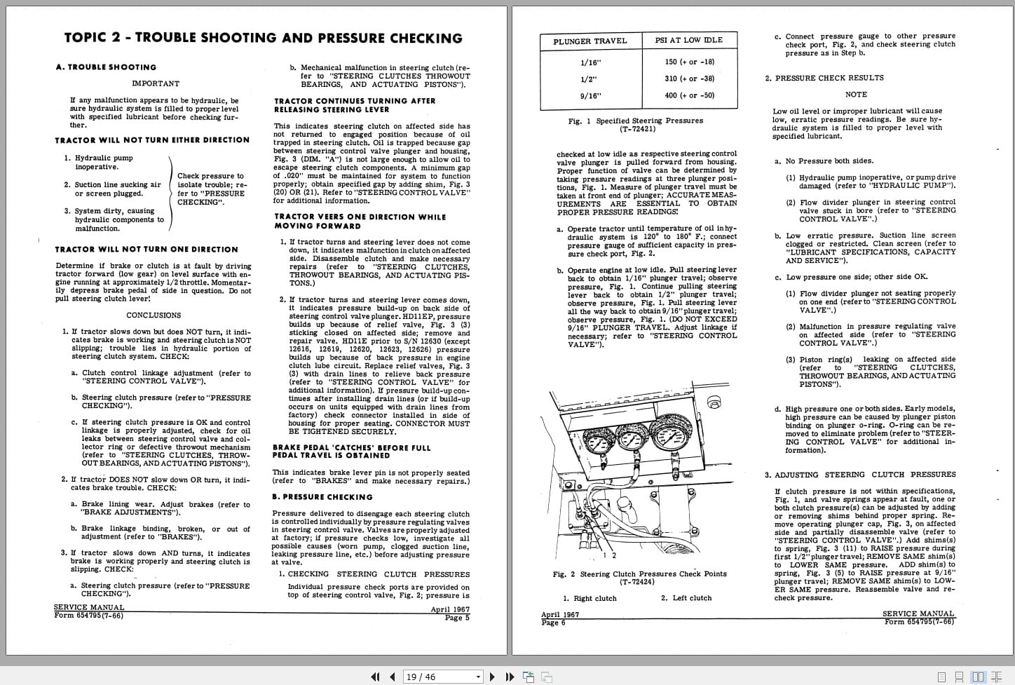 Fiat Allis Crawler Tractor HD11E to HD11AG Steering Clutches Brakes Service Manual 70654795 (2)