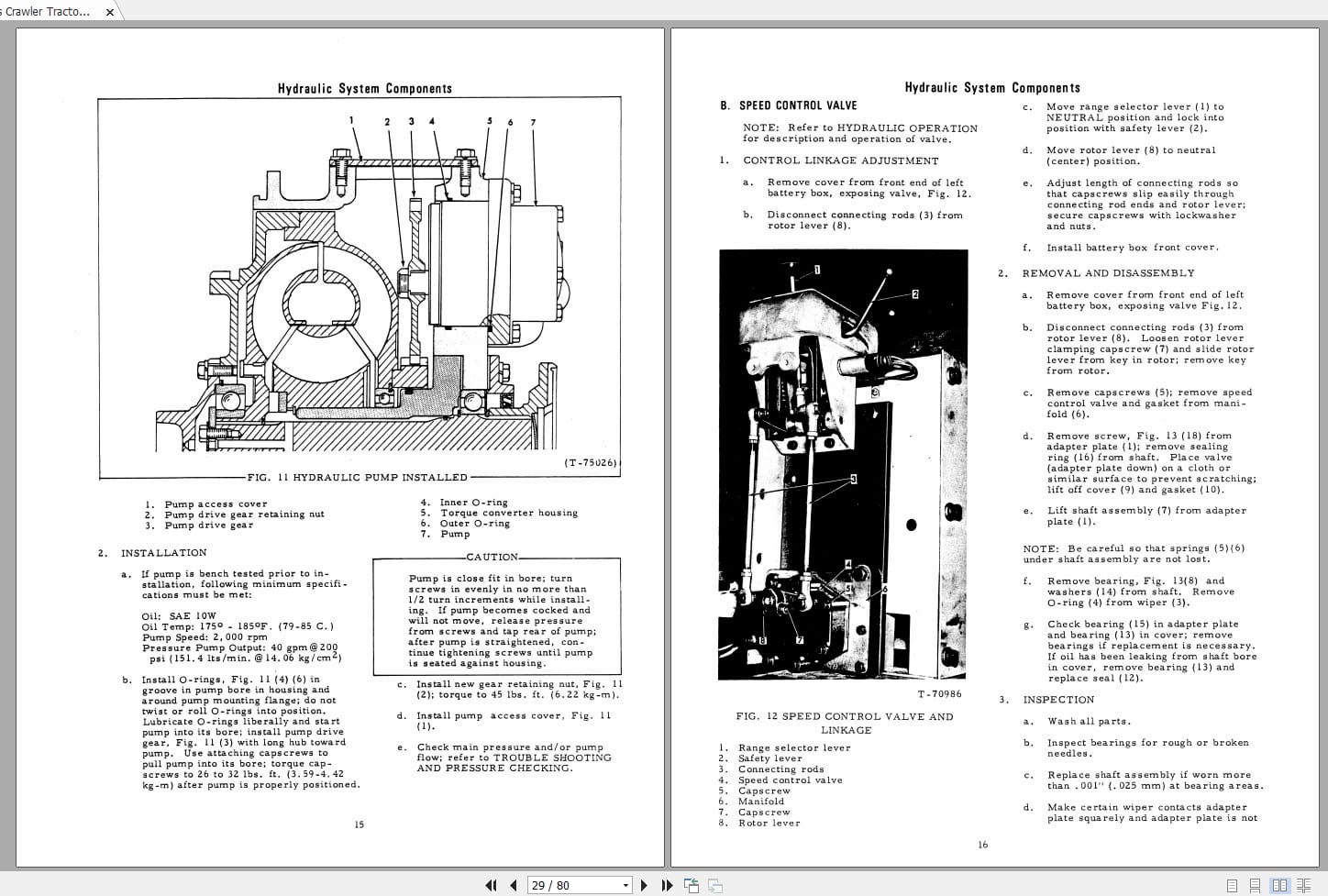 Fiat Allis Crawler Tractor HD11EP HD11 B Transmission Service Manual 70666686 (2)