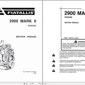 Fiat Allis Engine 2900 Mark II Service Manual 70687161 (1)
