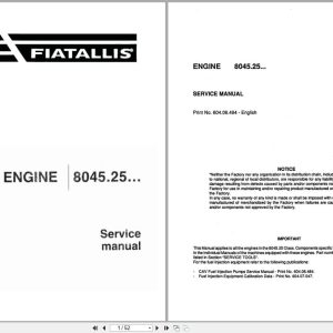 Fiat Allis Engine 8045.25 Service Manual 60406494 (1)