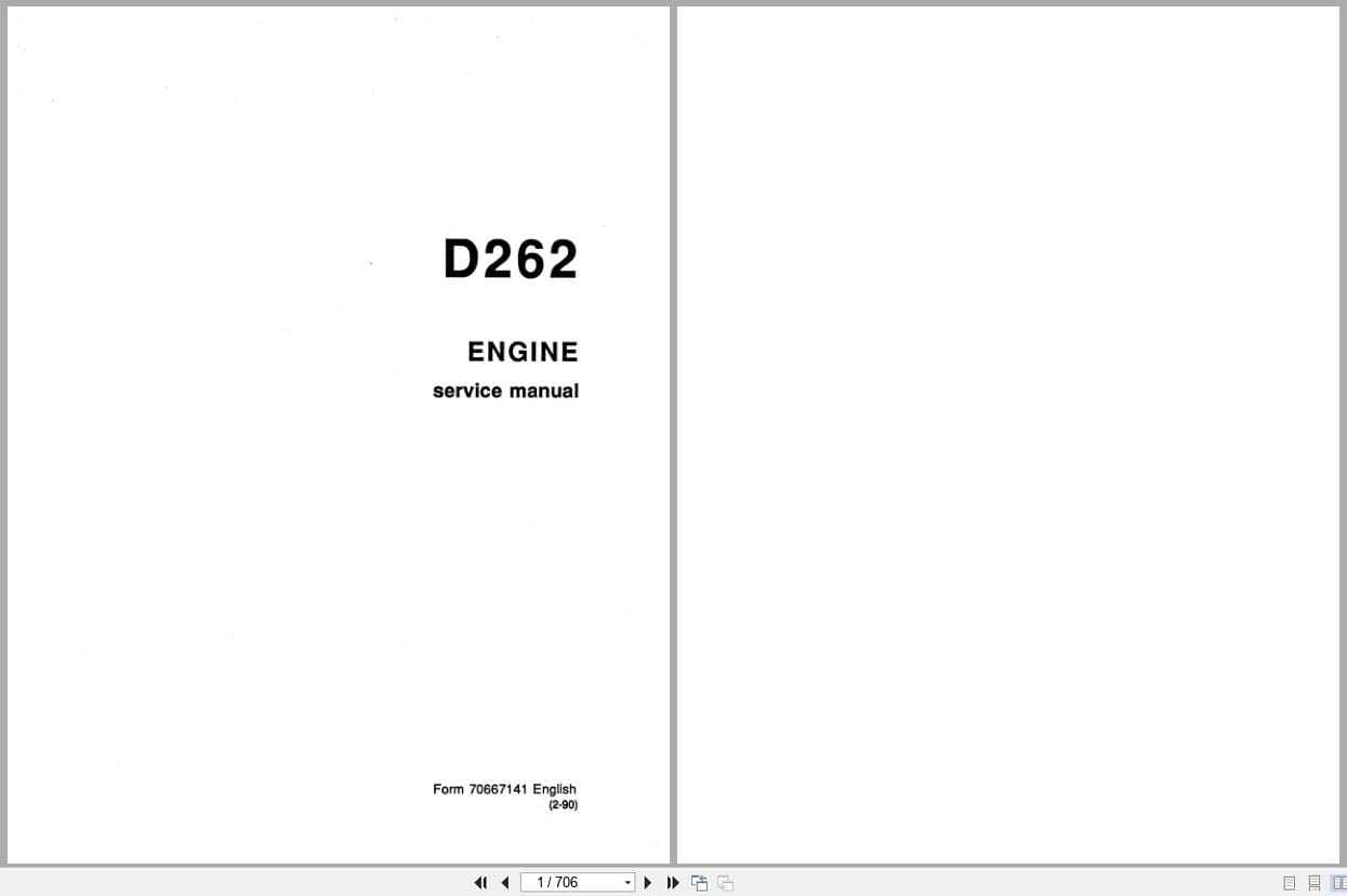 Fiat Allis Engine D262 Service Manual 70667141 (1)