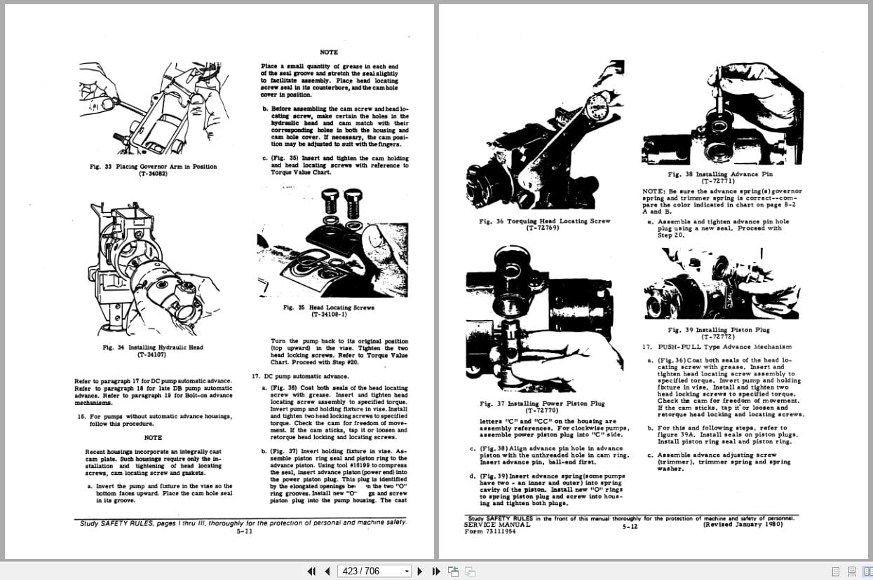 Fiat Allis Engine D262 Service Manual 70667141 (2)
