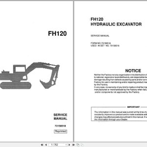 Fiat Allis Excavator FH120 Service Manual 73158518 (1)