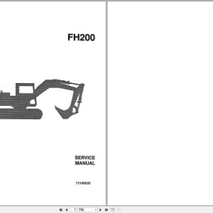 Fiat Allis Excavator FH200 Service Manual 73158520 (1)