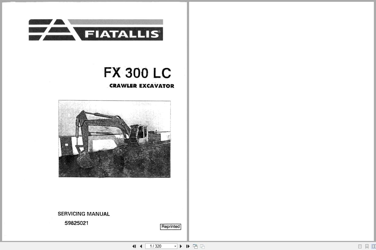 Fiat Allis Excavator FX300LC Service Manual 59825021 (1)