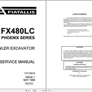 Fiat Allis Excavator Phoenix Series FX480LC Service Manual 73176979 (1)
