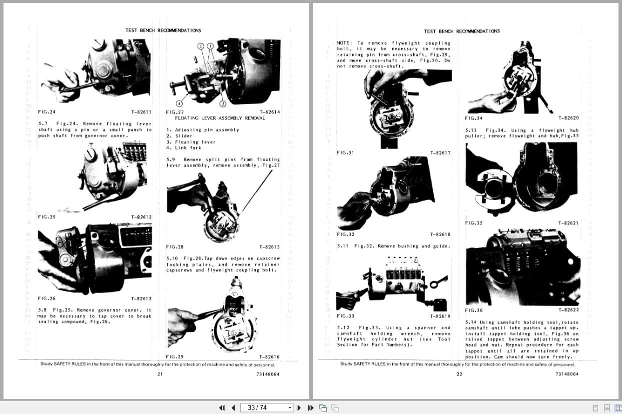 Fiat Allis Fuel Injection Pump Bosch A Size Service Manual 73148064 (2)