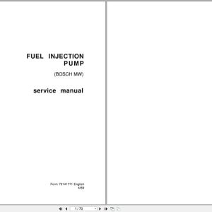 Fiat Allis Fuel Injection Pump Bosch MW Service Manual 73141771 (1)