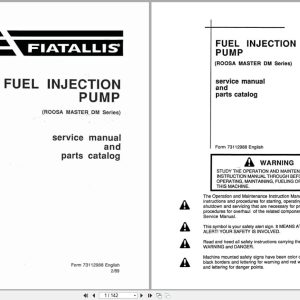 Fiat Allis Fuel Injection Pump DM Series Service Part Manual 73112988 (1)