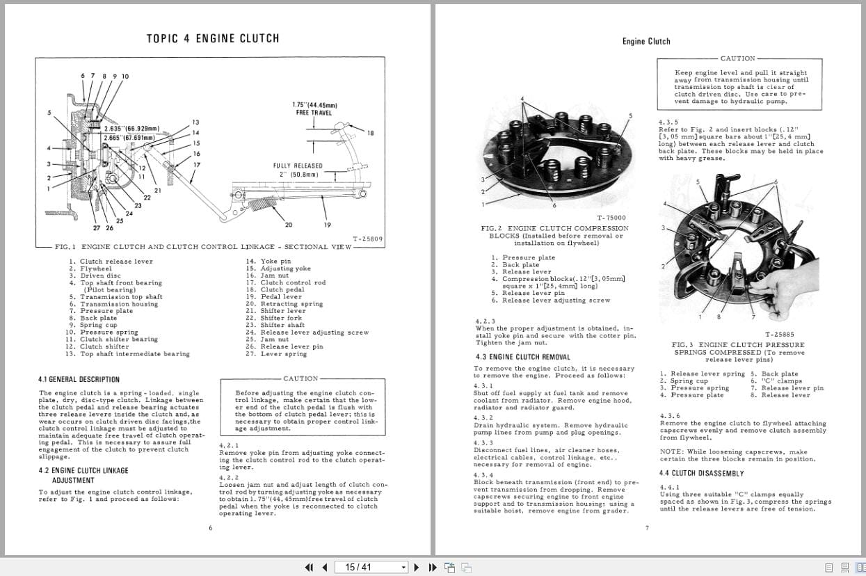 Fiat Allis Motor Grader 65 Engine Clutch Transmission and Rear Axle Service Manual 70682414 (2)
