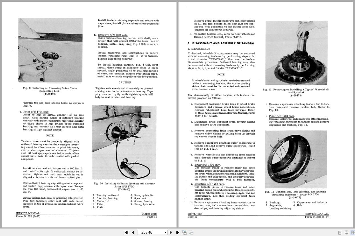 Fiat Allis Motor Grader M100 to M200 C Tandems and Rear Axle Service Manual 70641623 (2)