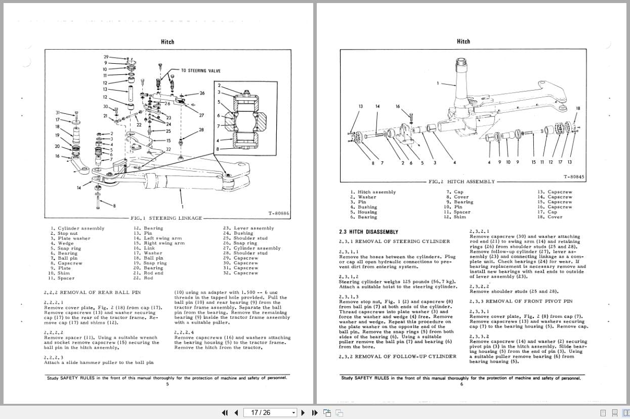 Fiat Allis Tractor 161 Hitch Service Manual 73117274 (2)