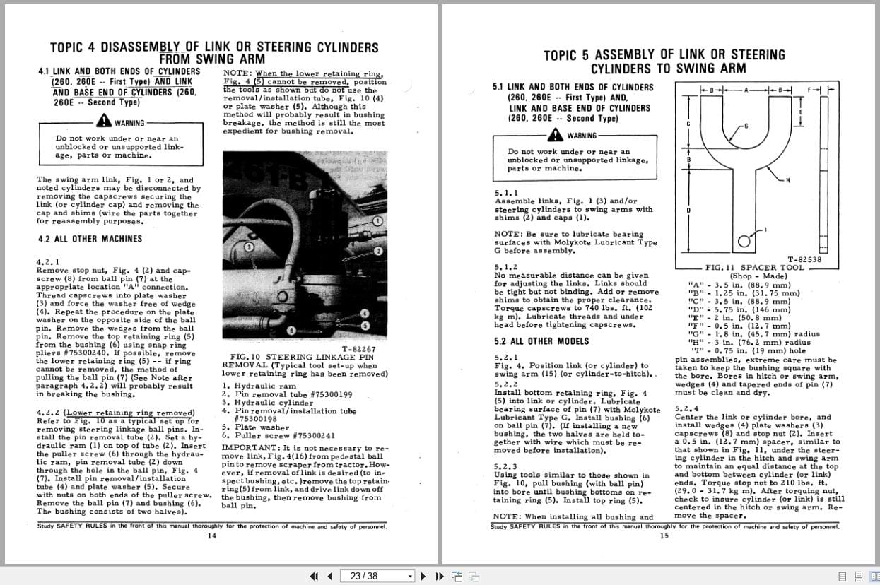 Fiat Allis Tractor 260 to 263 B Hitch Service Manual 73127732 (2)