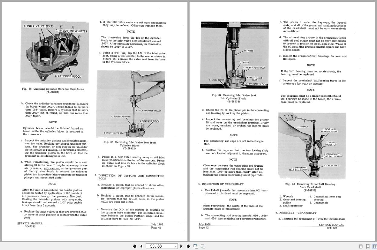 Fiat Allis Wheel Loader 545 545H 645 Brakes and Air System Service Manual 73047530 (2)