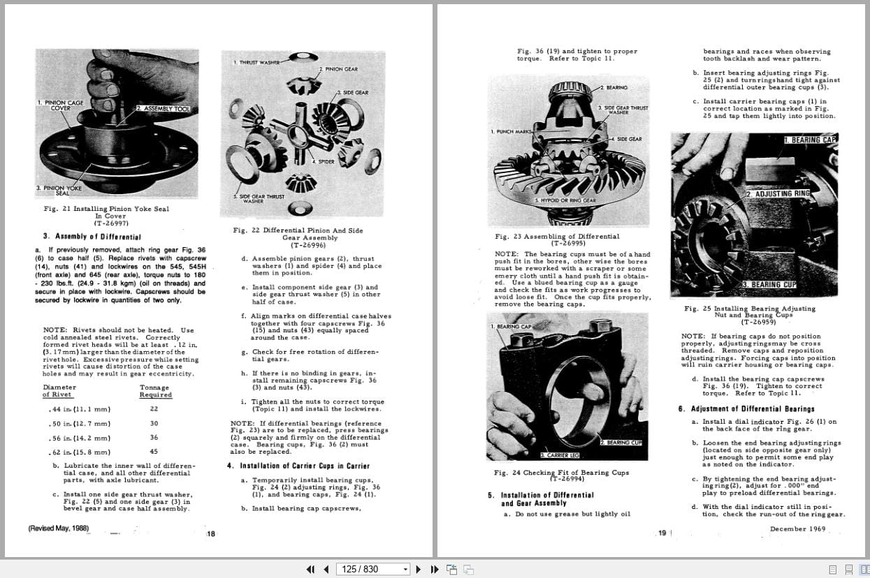Fiat Allis Wheel Loader 545 545H 645 Brakes and Air System Service Manual 73058626 (2)