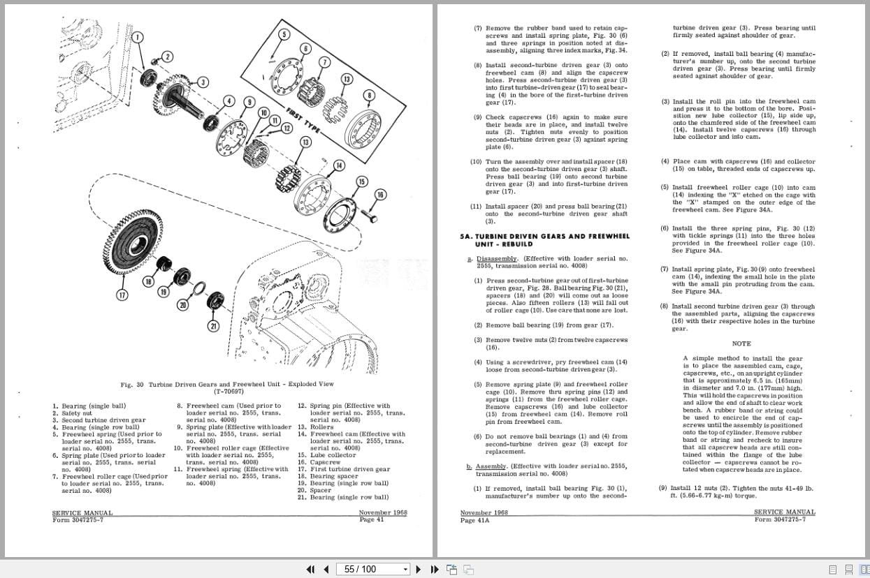 Fiat Allis Wheel Loader 545 545H Transmission Service Manual 73047275 (2)