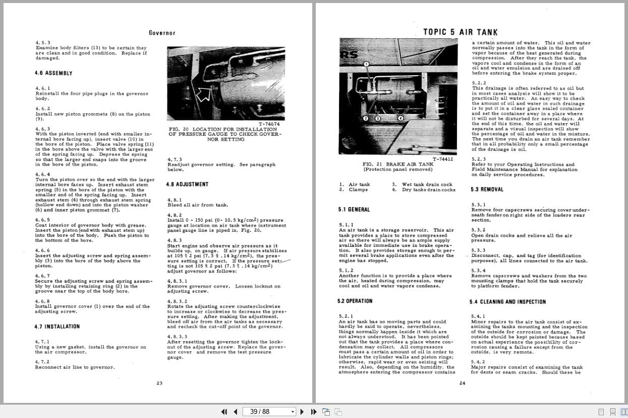 Fiat Allis Wheel Loader 645 645 B Brakes and Air System Service Manual 73057214 (2)