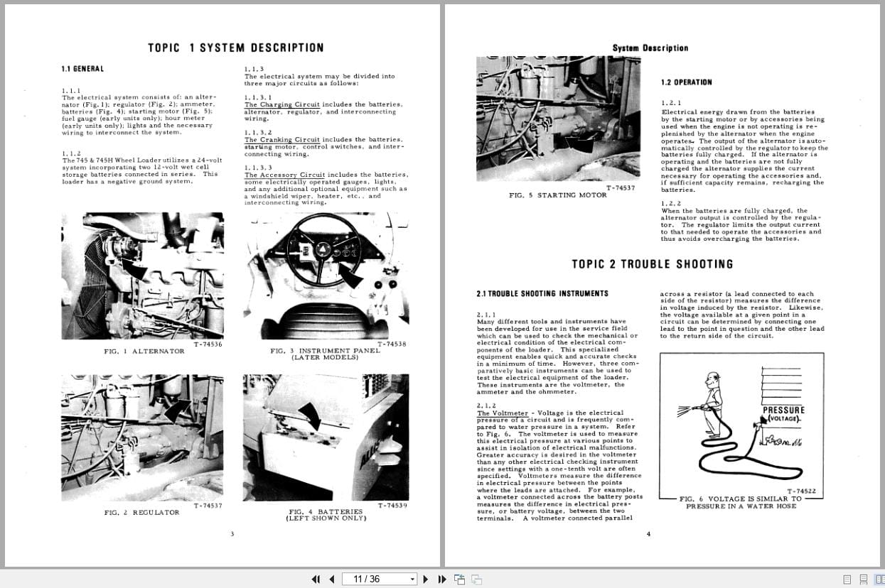 Fiat Allis Wheel Loader 745 745 H Electrical System Service Manual 73056512 (2)