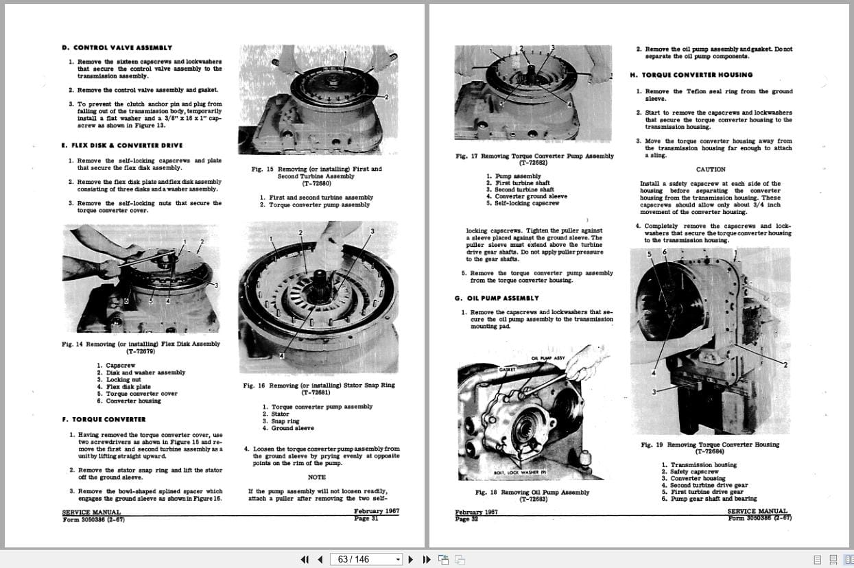 Fiat Allis Wheel Loader 745 745H Transmission Service Manual 73050386 (2)
