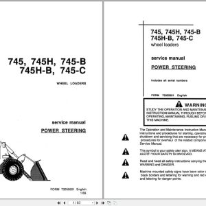 Fiat Allis Wheel Loader 745 to 745 C Power Steering Service Manual 73055601 (1)
