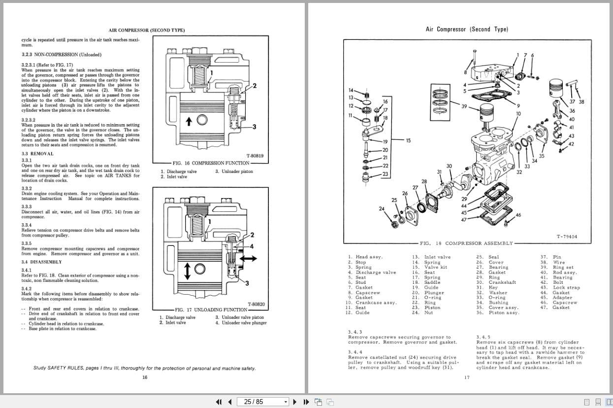 Fiat Allis Wheel Loader 745 to 745H B Brakes and Air System Service Manual 73067178 (2)