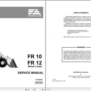 Fiat Allis Wheel Loader FR10 FR12 Service Manual 73145530 (1)