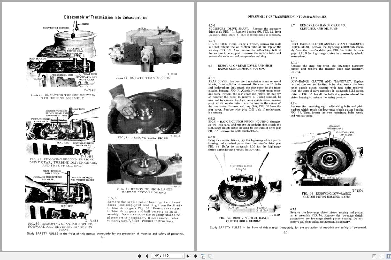 Fiat Allis Wheel Loader FR10 FR12 Transmission Service Manual 73142482 (2)