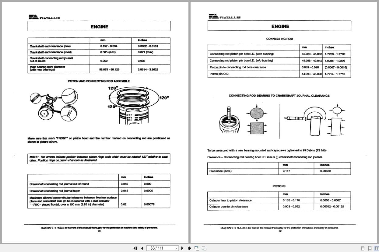 Fiat Allis Wheel Loader FR140 Service Specifications Manual 75314894 (2)