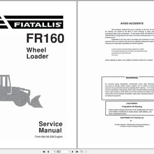 Fiat Allis Wheel Loader FR160 Service Manual 60406538 (1)
