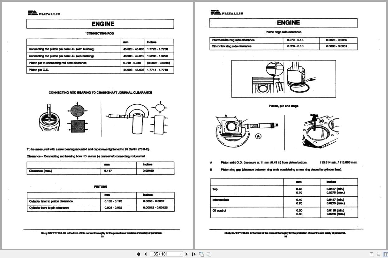 Fiat Allis Wheel Loader FR180 Service Specification Manual 75314899 (2)