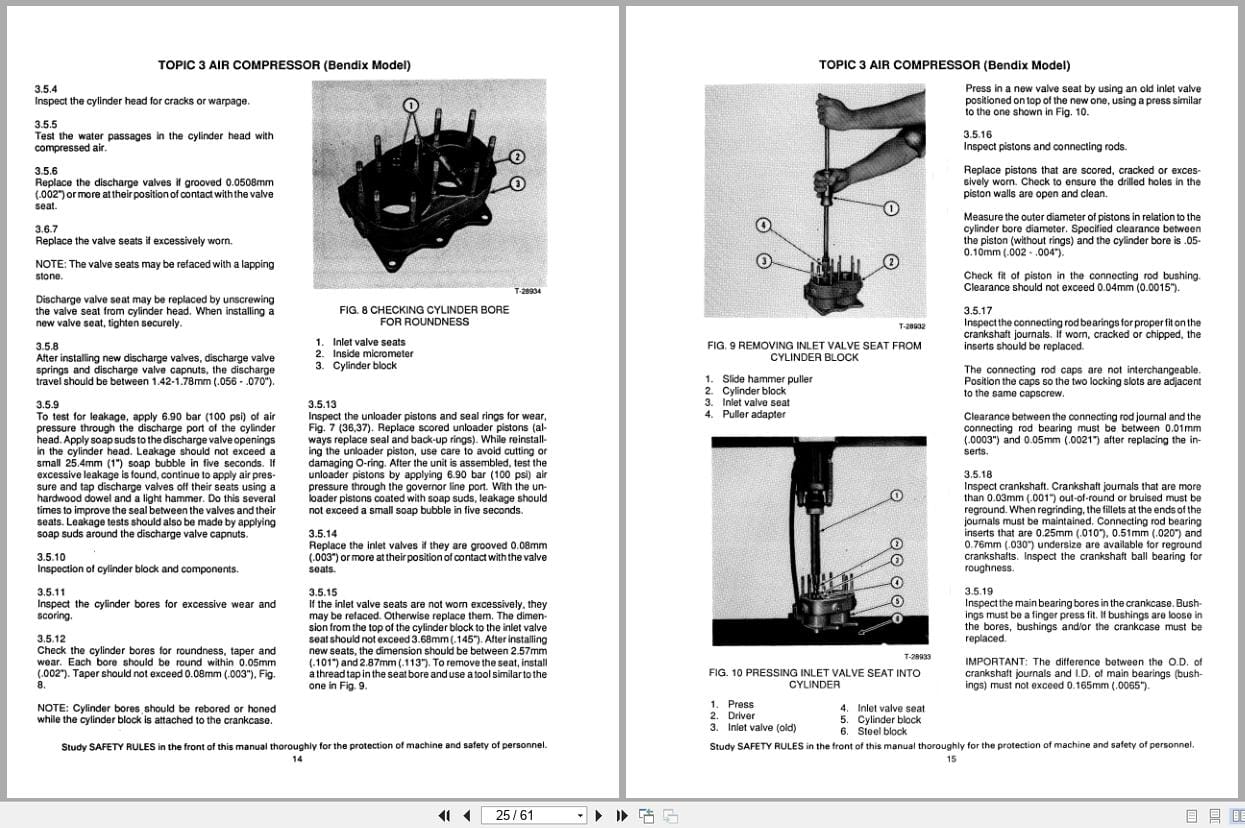 Fiat Allis Wheel Loader FR20B FR20 Brakes and Air System Service Manual 73157974 (2)