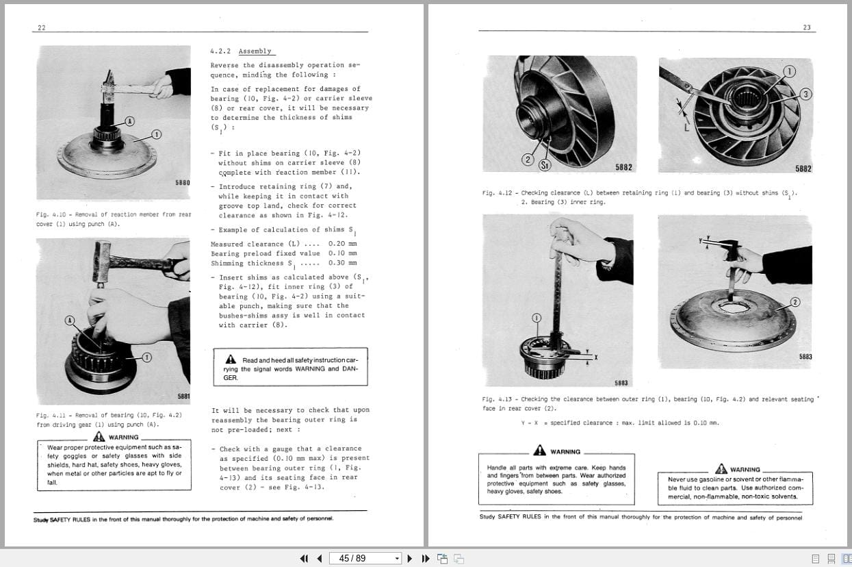 Fiat Allis Wheel Loader FR20B FR20 Transmission Service Manual 60406419 (2)