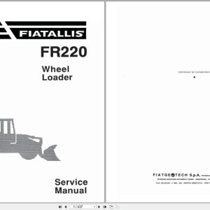 Fiat Allis Wheel Loader FR220 Service Manual 60406546 (1)