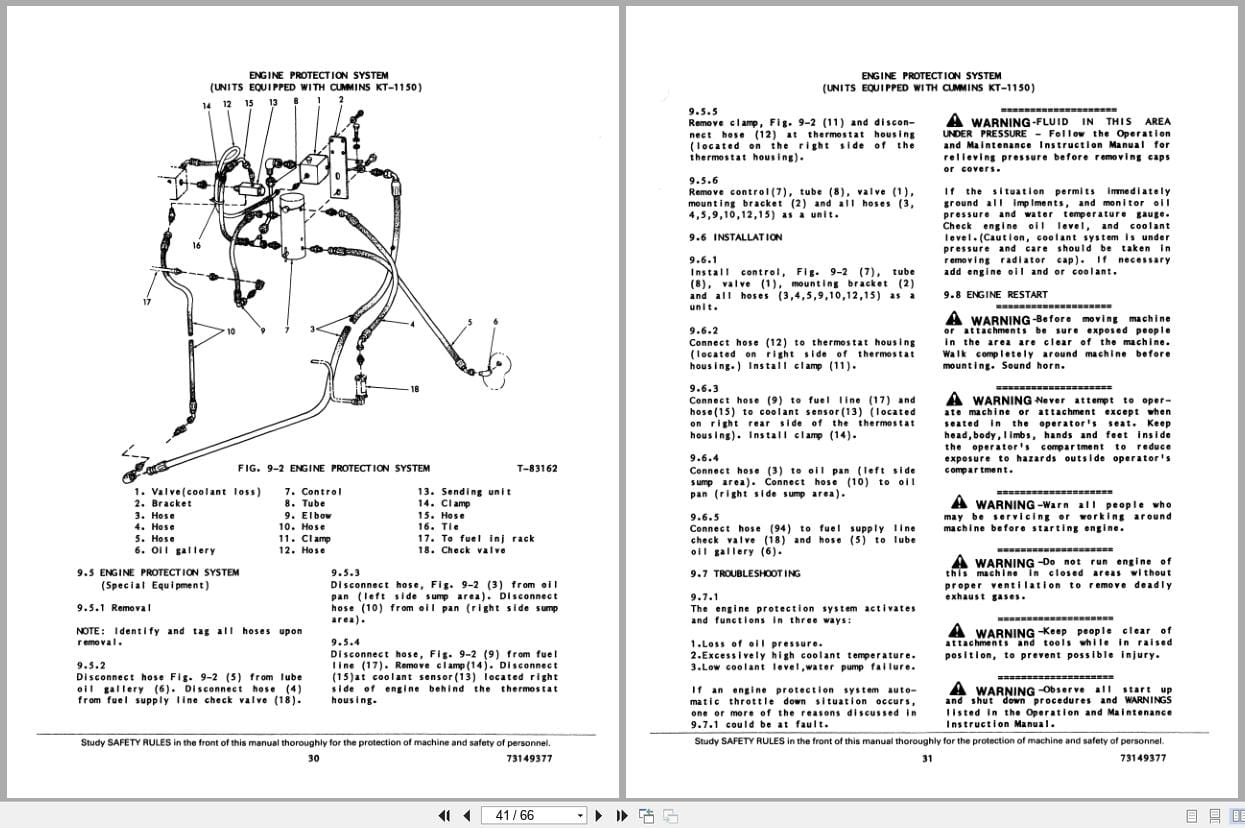 Fiat Allis Wheel Loader FR35 Engine Related Components Service Manual 73149377 (2)