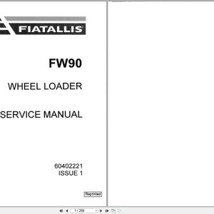 Fiat Allis Wheel Loader FW90 Service Manual 60402221 (1)