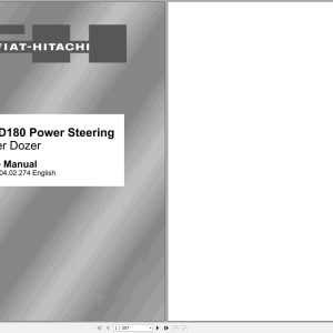 Fiat Hitachi Crawler Dozer D180 Power Steering Service Manual 60402274 (1)