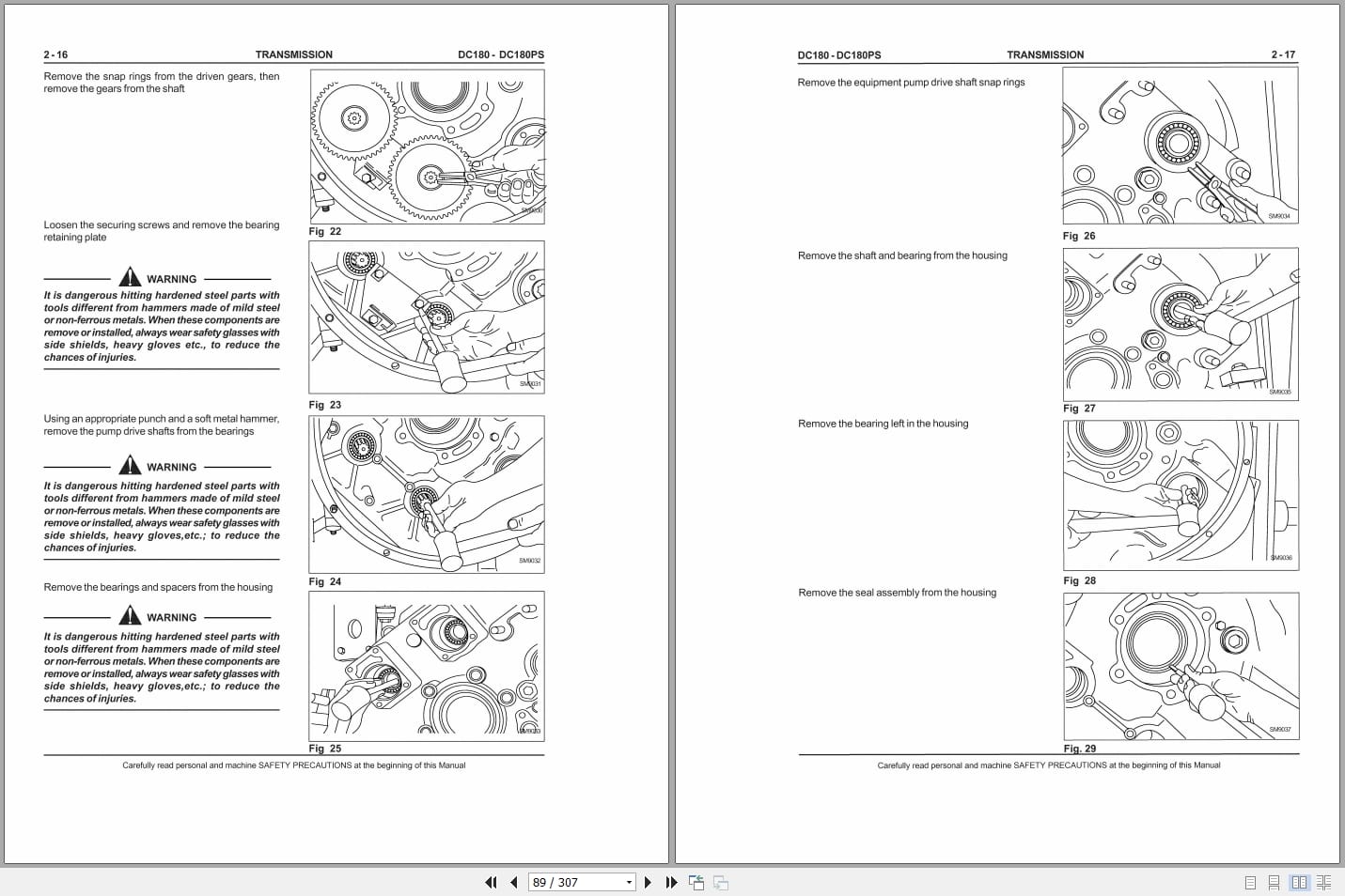 Fiat Hitachi Crawler Dozer D180 Power Steering Service Manual 60402274 (2)