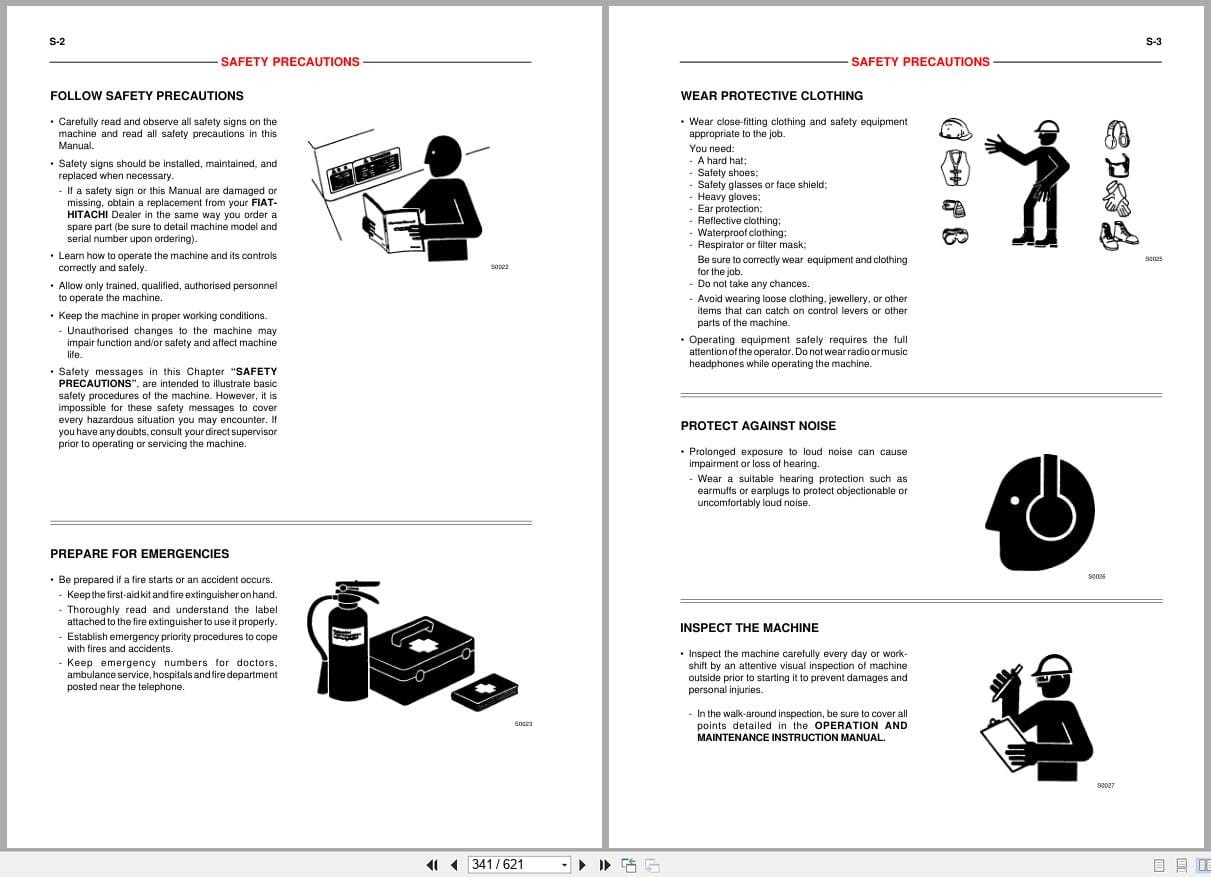 Fiat Hitachi Excavator EX455 Operational Principle Technical Manual 60413001 (2)