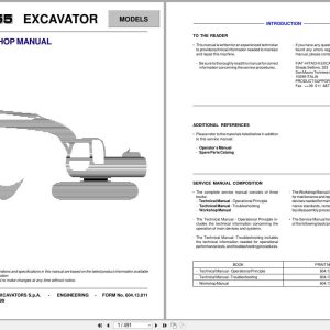 Fiat Hitachi Excavator EX455 Workshop Manual 60413011 (1)