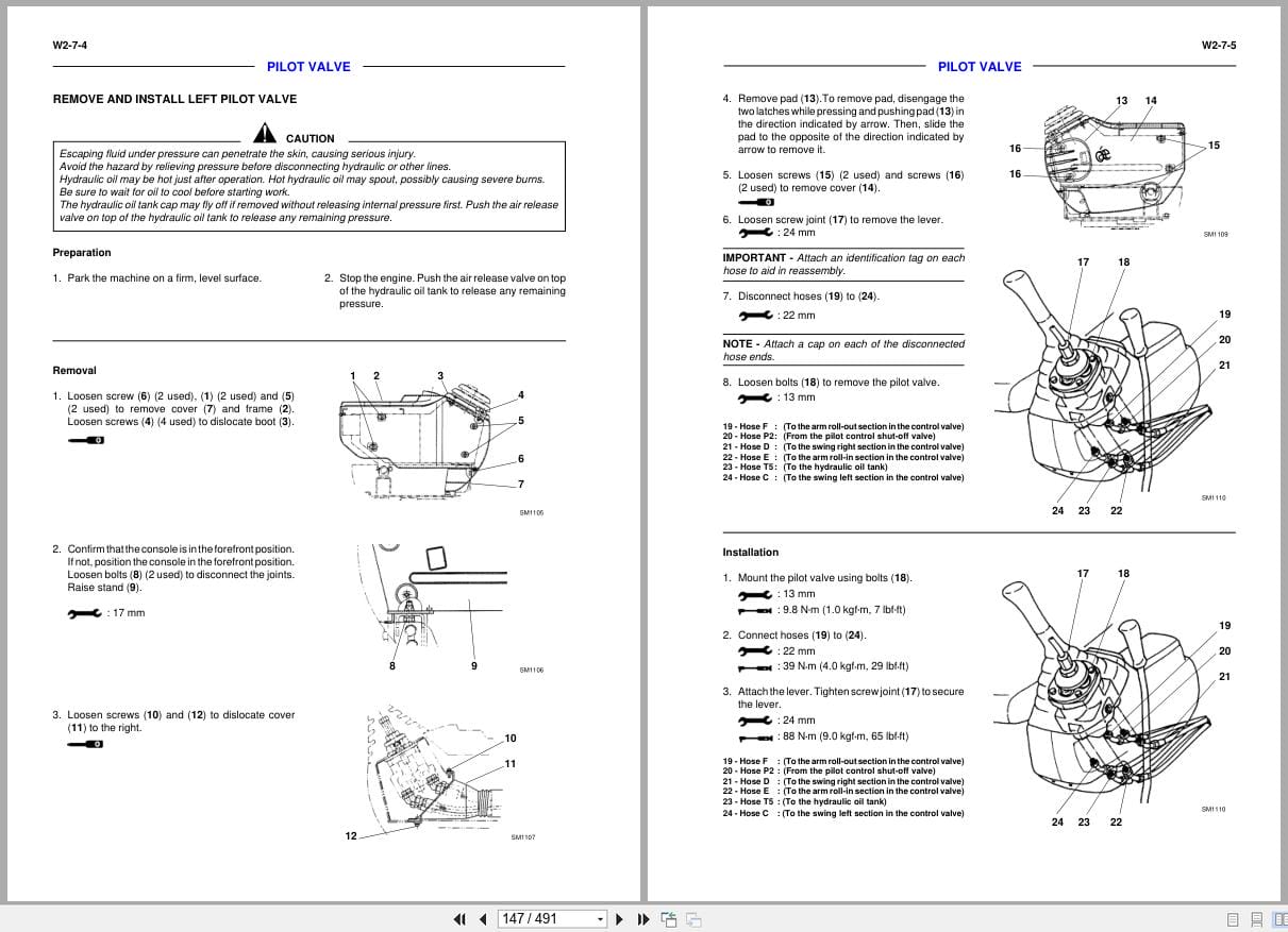 Fiat Hitachi Excavator EX455 Workshop Manual 60413011 (2)