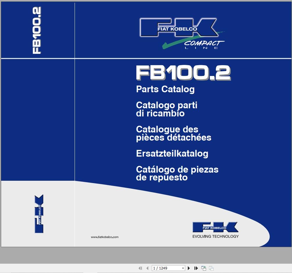 Fiat Kobelco Backhoe Loader FB100.2 Parts Catalog (1)